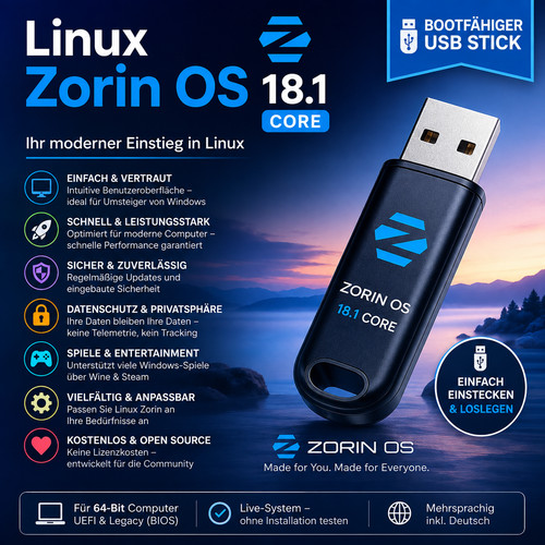 Zorin core linux - 18.1,