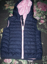 "Topomini" Stepp-Weste  m.Kaputze, blau-rosa, neu Gr.86/92