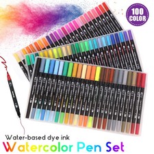 Dual Filz Stifte für Steine 100 Farben Marker Stifte zum skizzieren Bemalen NEU