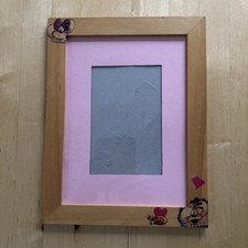 Bilderrahmen ?️ Holz Natur Ikea 18 × 24 cm m Glas, mit Diddl Serviettentechnik