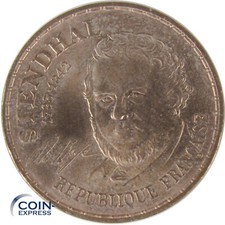 *** 10 Francs Gedenkmünze FRANKREICH 1983 200. Geburtstag von Stendhal