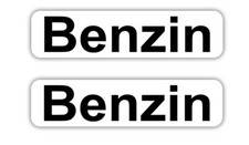 2x Aufkleber Benzin für PKW