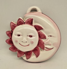 ?? Vintage: “SONNE & MOND” Keramik Wanddeko ♥ Thun AG - Kunsthandwerk - 1990er