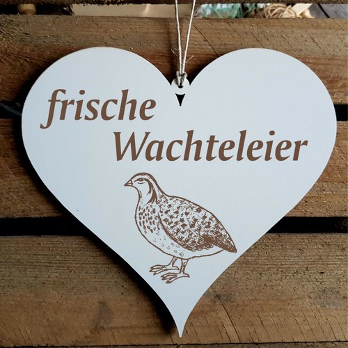 Wachtel schild herz - schild, frische