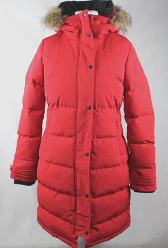 Daunenmantel parka rot echtes - daunenmantel, parka,