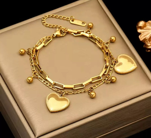 Herzarmband 18k gold - herzarmband,
