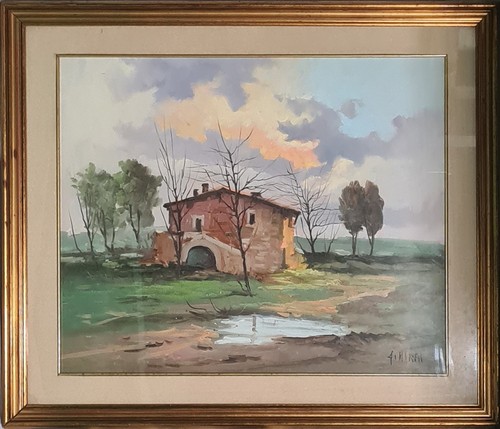 Origninal gemälde bauernhaus - gemälde,