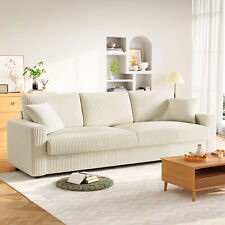 Sofa 3-Sitzer Cord Stoffsofa Couch Polstersofa Loungesofa Bequem 256x89x88cm