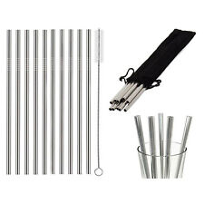 10-30 Edelstahl Strohhalm Trinkhalm Edelstahl Reinigungsbürste wiederverwendbar