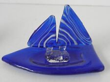 1 Segelboot aus Glas handgearbeitet Tischdeko ..NEU Nr.1