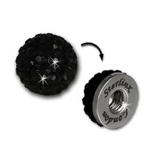 Glitzerkugel schwarz für