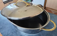 Olympia Topf oval, Bräter, Multibräter, Edelstahl 18/10, 32 x 24 cm