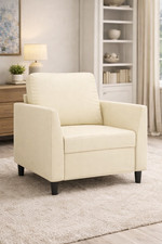 Sessel Creme Kunstleder