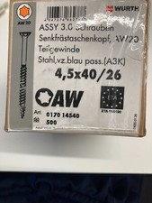 Würth Assy 3.0 Schrauben, Senkfrästaschenkopf, AW20 Teilgewinde, 4,5x20, 500 Stk
