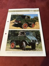 Daimler Benz Mercedes Unimog 2010 1951 Weltbild Prospekt Brochure