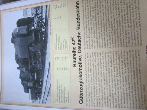 Dampflok typenblatt - dampflok,