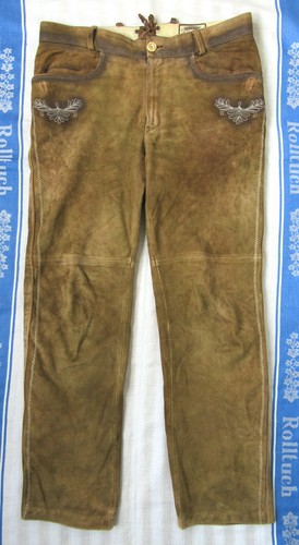 Braune lederhose lang - lang,