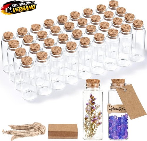 Mini glasflaschen mit korken - mini,