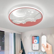 LED Kinder Deckenlampe, Stern Mond Deckenleuchte Mit Fernbedienung Schlafzimmer