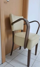 Retro Armlehnstuhl – Holz & Beige Polster – Mid-Century Vintage  /Abholung