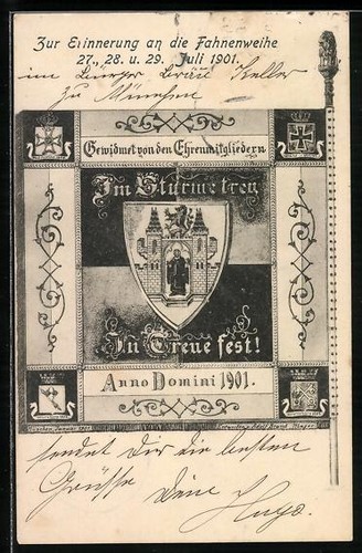 München fahnenweihe 1901 im - münchen,,