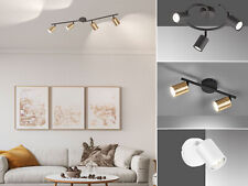 Aufbauspots für indirekte Wandbeleuchtung und Deckenlampen über Couchtisch Sofa