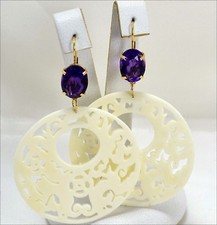 18KT Gold Yellow Amethyst And