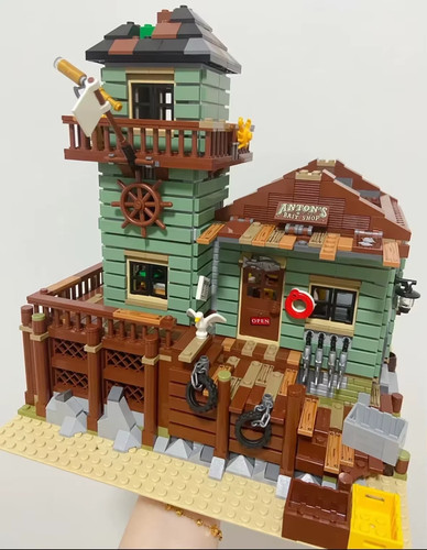 Old fishing store set - old,
