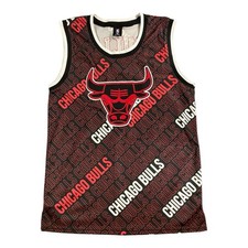 Chicago Bulls Trikot L NBA Trikot Herren Schwarz Rot