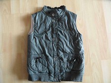 FRENDZ schöne Steppweste khaki mit Teddyfell Gr. 128 TOP Fm815
