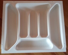 Besteckkasteneinsatz  weiß oder silber genarbt