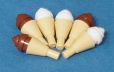 LEGO - 6 Eis - Waffeln beige