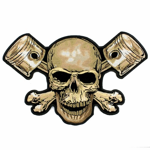 Biker chopper skull pistons - biker,