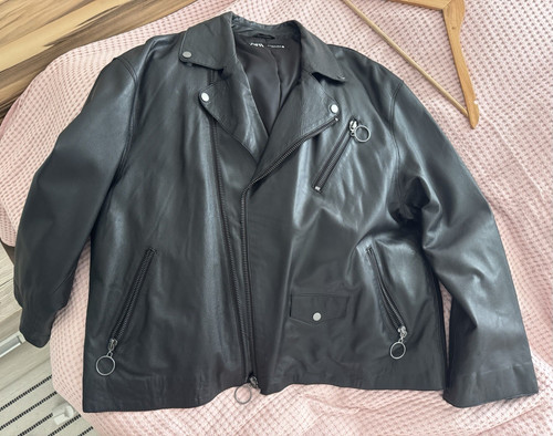 Zara damen biker jacke leder - zara,