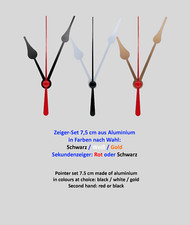 Zeiger Satz 7,5 cm weiß gold