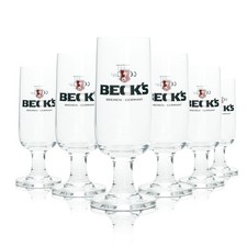 6x Becks Bier Glas 0,2l Pokal