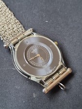 Seltene Swatch Skin SKF 159 AG 2001 Funktioniert Silber Armband