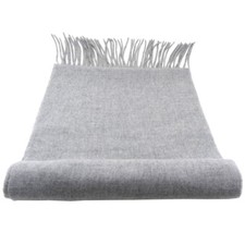Feiner TigerTie Designer Schal in grau hellgrau einfarbig Uni - Cashmink