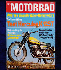 Motorrad 3/1973, Test Hercules K 125 T, Kreidler Rennmotor, 