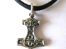 Thors Hammer klein 925'er Silber Ketten Anhänger    / x025