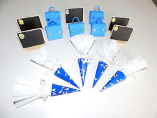 Schultüte Tischdekoration 15 teilig Schulranzen Holztafel Minischultüten neu