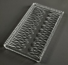 DDR Kuchen Platte Gebäck Schale Glas Kistalglas Anreich Vintage Mid Century !