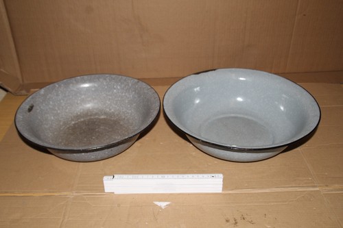 Emaille emailschüssel - 2x,