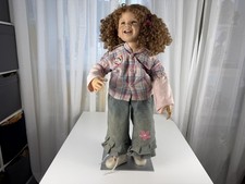 Künstlerpuppe Sammler Puppe Hildegard Günzel Resin Dorle Puppe 74 cm kleiner Def