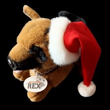 Sonderedition Kommissar Rex mit Nikolausmütze Polizeihund Plüschhund Stofftier