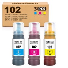 3x 70ml Nachfüll Tinte Tintenflasche für Epson Ecotank 102 ET-2720 ET3700 ET3750