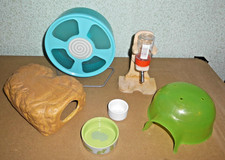 Hamster / Mäuse Einrichtungs-Set Laufrad, Haus Näpfe u.a.