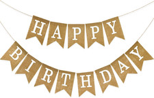 Happy Birthday Girlande Leinen