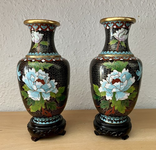China cloisonné paar - cloisonné, vasen