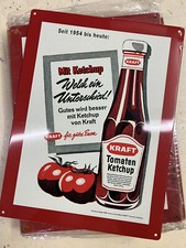 3 Blechschilder Kraft Tomaten Ketchup 30x40 cm aus 2008